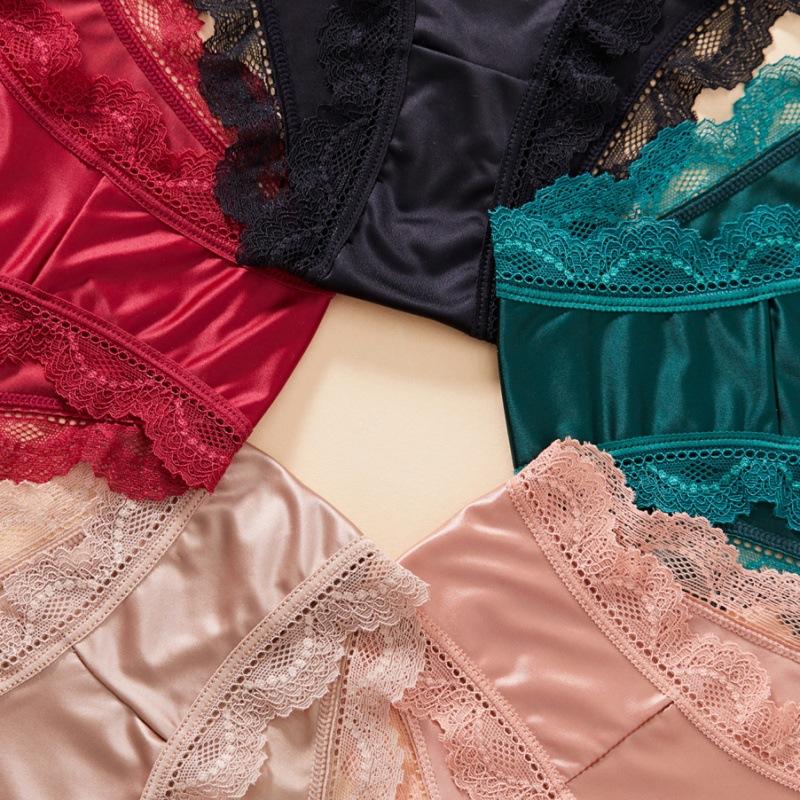 5 Pack Women Low Waist Mesh Lace Panties, Sexy Perspective Breathable Solid Briefs Soft Ladies Lingerie Underwear 5 Pack Women Low Waist Mesh Lace Panties, Sexy Perspective Breathable Solid Briefs Soft Ladies Lingerie Underwear