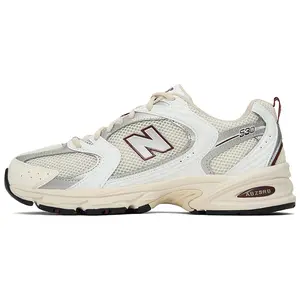 New Balance NB 530 Spring Fabric and Synthetic Leather Low-Top Running Shoes for Men and Women in Light Beige
