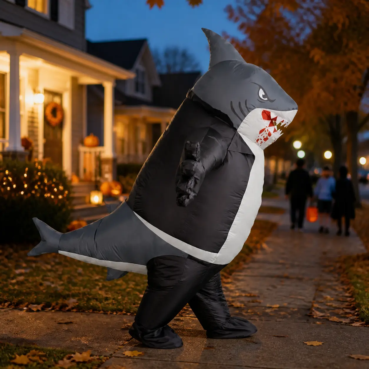 Inflatable Shark Costume for Adults, Full Body Suit for Halloween, Cosplay, Party, Funny Christmas Holiday Outfits