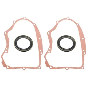 2-Pcs 594195 Crankcase Gasket & 2-Pcs 795387 Oil Seal Accessories, Compatible with B&S Small Gasoline Engines, Replacement Model 591911 273488 690945 697227.