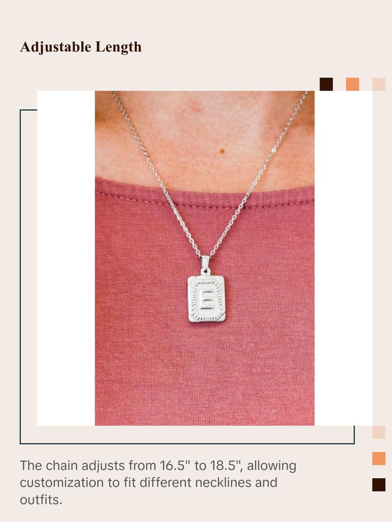 selena initial pendant necklace