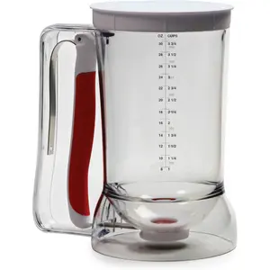 1013 Batter Dispenser Clear/Red, 4 cup