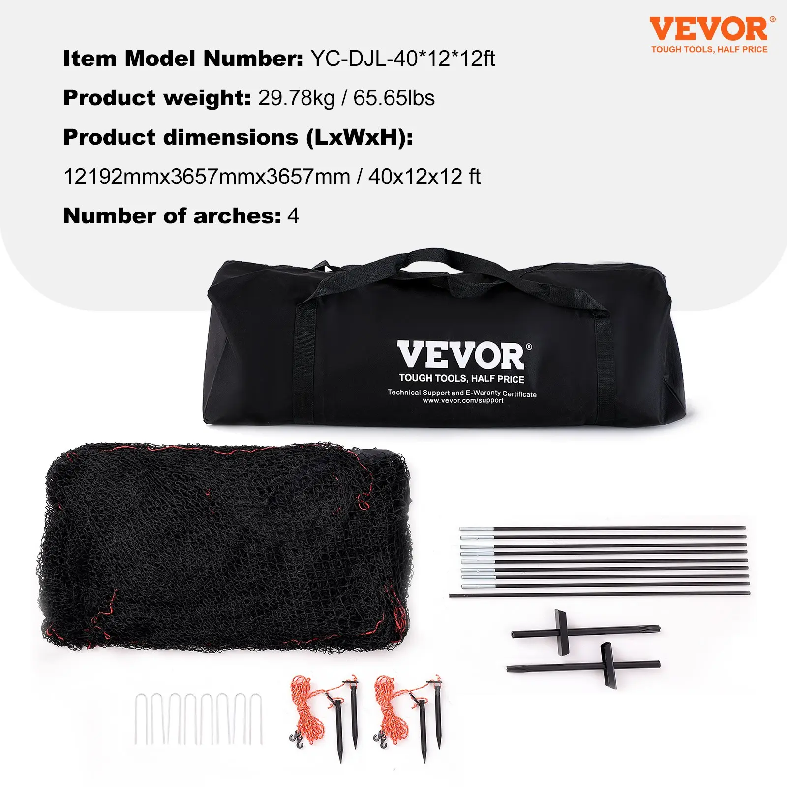 fathersdaygift  VEVOR Baseball Batting Cage, Softball and Baseball Batting Cage Net and Frame, Practice Portable Cage Net with Carry Bag, Heavy Duty Enclosed Pitching Cage, for Backyard Batting Hitting Training, 40FT