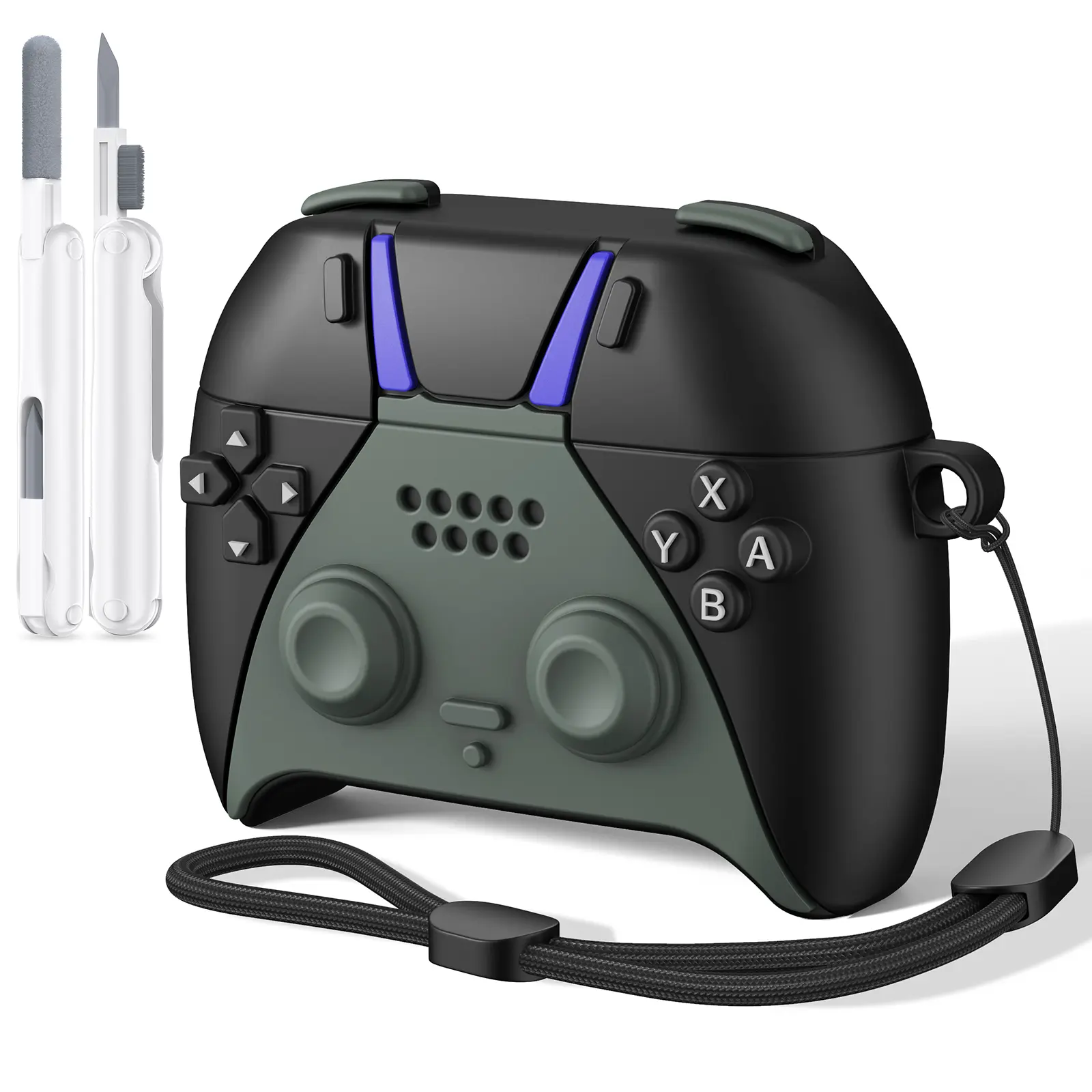 VISOOM Gaming Controller-Style Silicone Case for AirPods Pro 3 Earbuds, Lightweight & Comfortable Grip Cover with Grip, Precise Cutout, Shockproof Durability, Cute Gamepad Design, Included Lanyard & Charging Case Compatibility, Portable, Protection