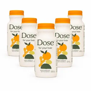 DOSE Daily Liver Support Detox Shots 5 Pack, 2 fl oz Each – Milk Thistle, Turmeric & Herbal Cleanse Drink – Supports Healthy Liver Function, Digestion & Immune Support, Natural Energy Boost, Organic Supplement, USA Made Bundle