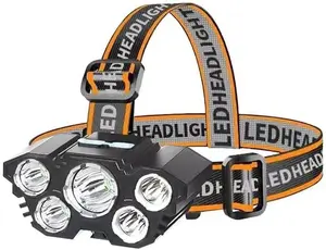 Multi-Functional Super Bright LED Headlamp – 5 Lighting Modes Including Red Light, USB-C Rechargeable, Lightweight & Adjustable Headband, Water-Resistant for Camping, Hiking, Fishing, Emergency, and Hands-Free Home Repair
