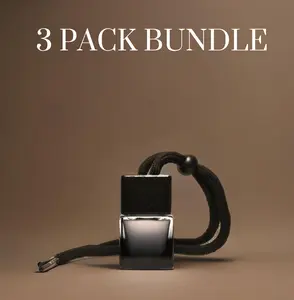 Clean Air Co. - 3 Pack Bundle - Hanging Air Freshener -  Black Ice, Melon Breeze, and Mahogany Teakwood - No Labels - For Cars and Trucks - Long Lasting