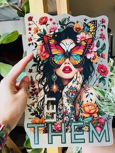 Let Them Butterfly Beauty - Direct Print Film Transfer for Trendy T-Shirts, Cotton, Polyester & Blends - High-Quality Print