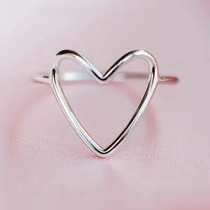 Heart Design Ring, Fashion Accessories for Women & Girls, Trendy All-match & Exquisite Jewelry for Birthday Gift