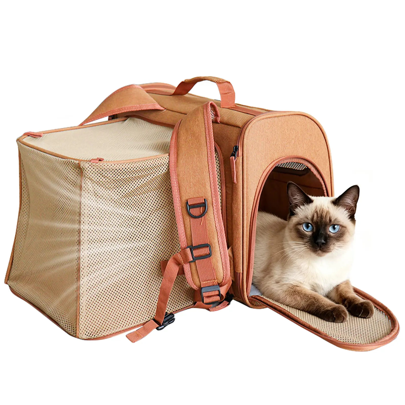 Cat Carrier Backpack - Portable & Comfortable Travel Bag for Cats - Soft Mesh Design - Ideal for Safe & Stylish Pet Transport