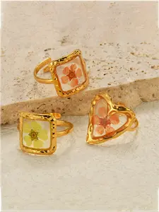 New Stainless Steel Eternal Rose Flower Ring, Hypoallergenic, Gentle on Sensitive Skin, Lightweight Fit, All Seasons