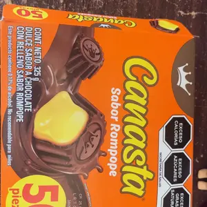 Canasta Sabor Rompope - 50pcs Chocolate Con Relleno sabor Rompope