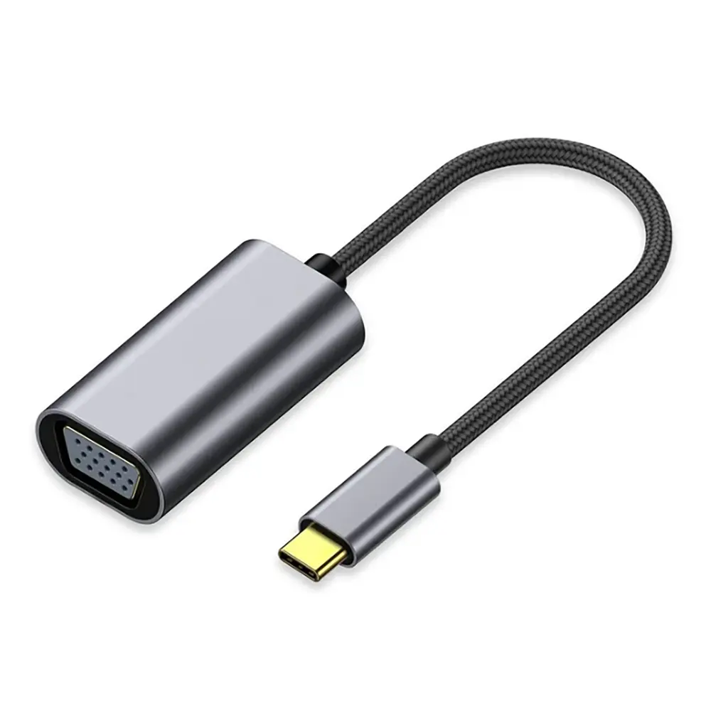 USB 3.0 to VGA Adapter, 1080P Full HD Video Graphics Converter Male to Female, High Stability Display Adapter for Laptop Desktop Monitor Projector TV, Compatible with Windows 11/10/8/7 & MacOS, Grey
