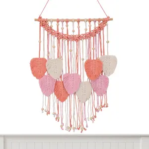 Macrame Wall Hanging – Handmade Cotton Cord Boho Room Decor for Bedroom, Office, Living and Dining Rooms