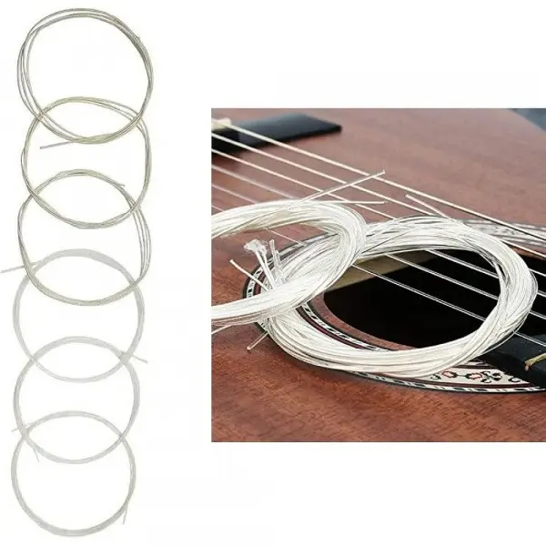 1 Pack Silver Plated Classical Guitar Single Replacement String Anti-Rust Soft Clear Tone Nylon Guitar Accessory For Beginner Professional Guitarists