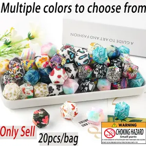 Random Color Silicone Dice, 20pcs/set DIY Galaxy Beads, DIY Beading Supplies for Bracelet Necklace Earrings, DIY Jewelry Making Accessories for Women & Teenager, Bead Art Kit