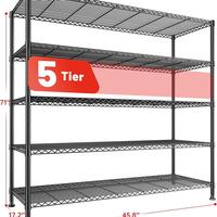 5 Tier&1000LBS-45.8"W*17.2"D*71"H