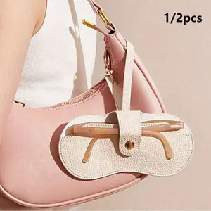 1/2pcs Portable Sunglasses Storage Bag, Fashion Multi-Functional Eyeglass Case, Women's Glasses Box, Travel Sunscreen Protection Cover