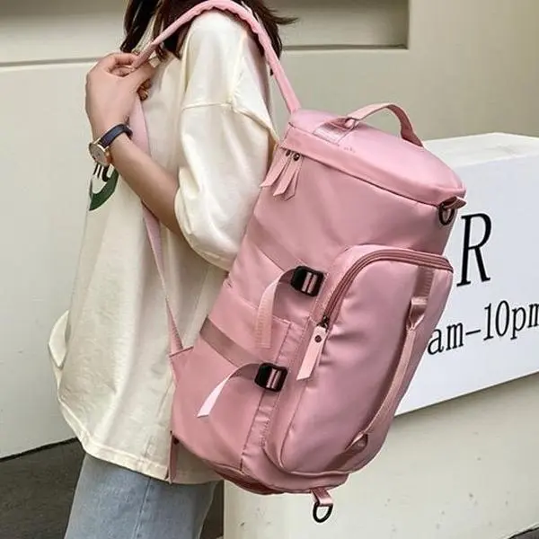 Multifunctional gym travel bag 4 ways to carry waterproof oxford cloth duffel backpack with separate shoe compartment large capacity lightweight overnight weekend bag for workout hiking travel