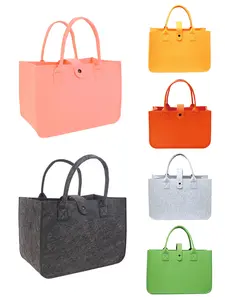 Single Pack Felt Handbag Large Capacity Women's Shoulder Bag Gift Bag Felt Shopping Bag Storage Bag Fashion Tote Bag