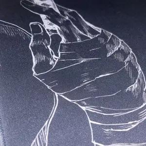 Japanese Katana Pattern Mouse Pad, Rectangular Gaming Mouse Pad, Office Desk Keyboard Mat with Non-Slip Rubber Base & Stitched Edge for Home & Office Gaming