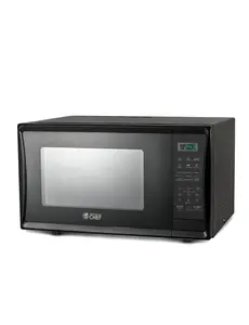 COMMERCIAL CHEF 1.1 Cu Ft Microwave with 10 Power Levels, Microwave 1000W with Push Button Door Lock, Countertop Microwave with Microwave Turntable and Digital Controls, Black