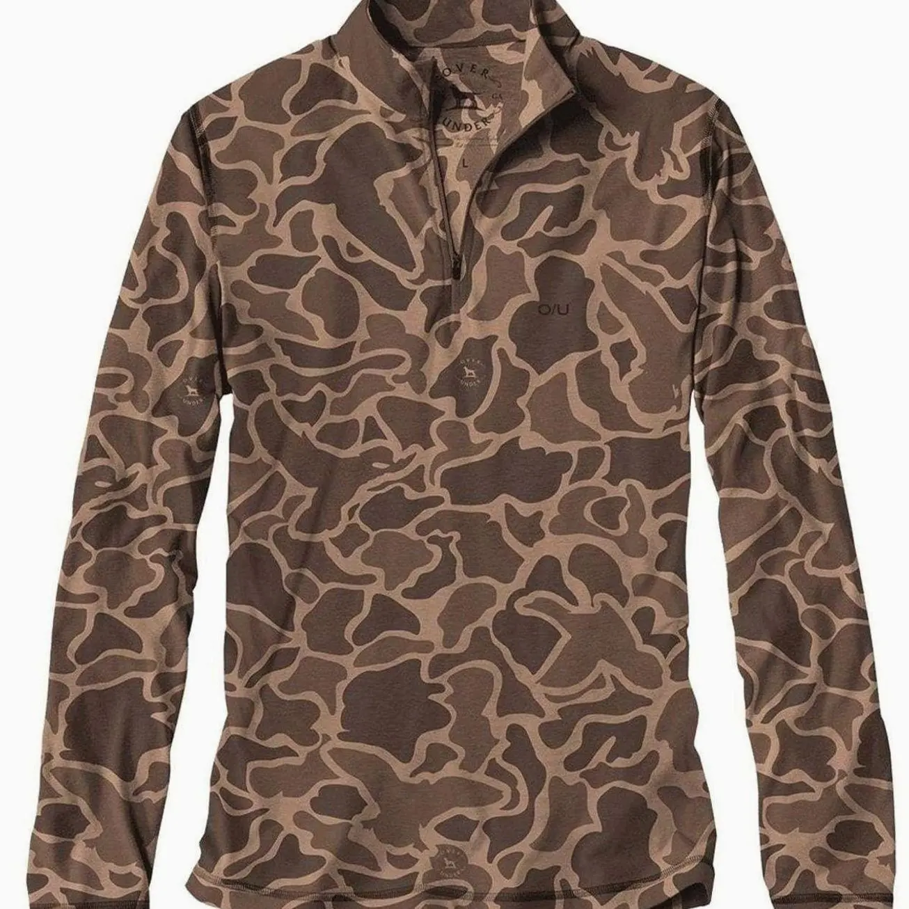 Realtree Camo Zip Long Sleeve Shirt | Lightweight Hunting Top | Outdoor Gear Apparel