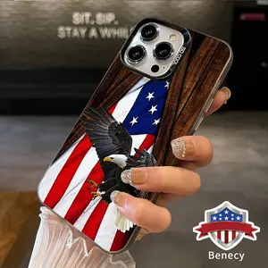 Vintage Flag Pattern Phone Case for iPhone 15 16 14 Pro Max 13 12 11 XR XS Plus Shockproof Non Slip Military-Grade Protection Slim Cover Cellphone Protective Smartphone Casing