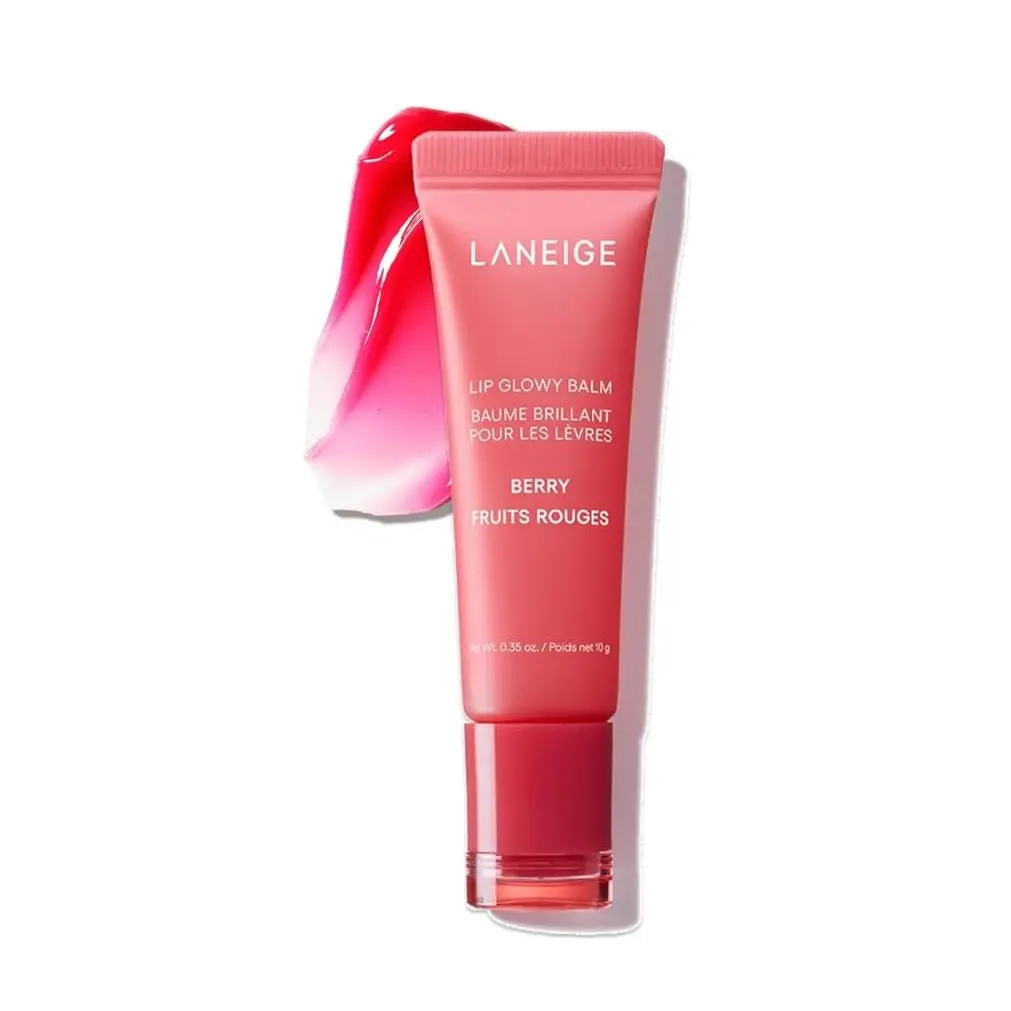 LANEIGE Lip Glowy Balm: Sheer Tinted Lip Treatment Balm Tube with Shea & Murumuru Butters for Hydrating, Moisturizing, Glossy, Non-Sticky Shine, Berry | Korean Skin Care