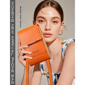 2026 Minimalist Touchscreen Crossbody Phone Wallet - Women's Water-Resistant Multi-Card Slots