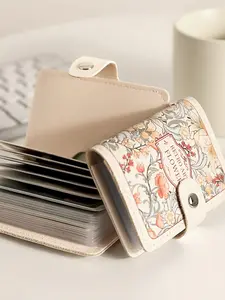 Women's Credit Card Holder Wallet, Large Capacity Multi-Card Slot Design, Compact & Stylish Business ID Card Organizer