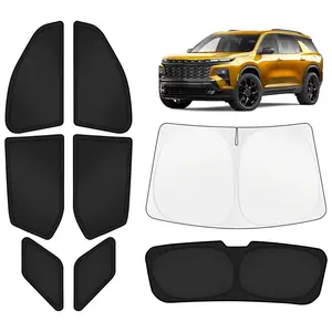 Canvcle Car Window Shades for Chevy Traverse 2018-2023 Windshield Sun Shade Side Window Cover UV Block Privacy Protection Traverse Accessories for Camping Blackout Rear Back Full Set 8PCS