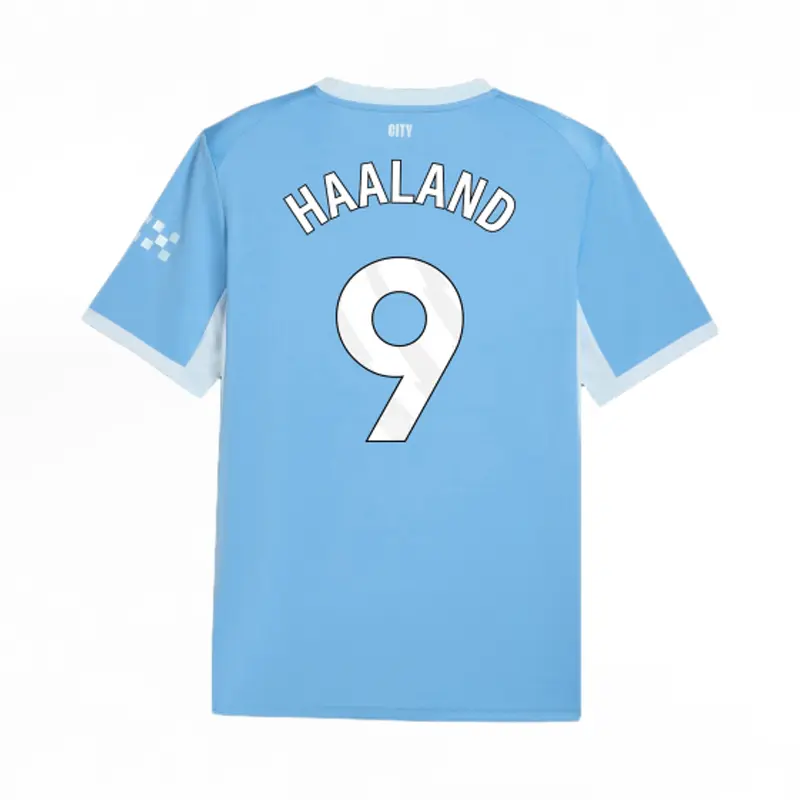 [FULL LOGO] Blue Performance Home Soccer Jersey – Breathable Quick-Dry Football Uniform, Custom Name & Number