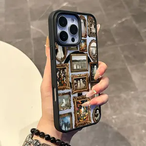 Chic Magnetic Case for iPhone11/12/13/14/15/16/17/promax Vintage Ghost Art Gallery MagSafe Ready, Anti-Slip, Ultra Thin | Aesthetic Touch for Daily Use
