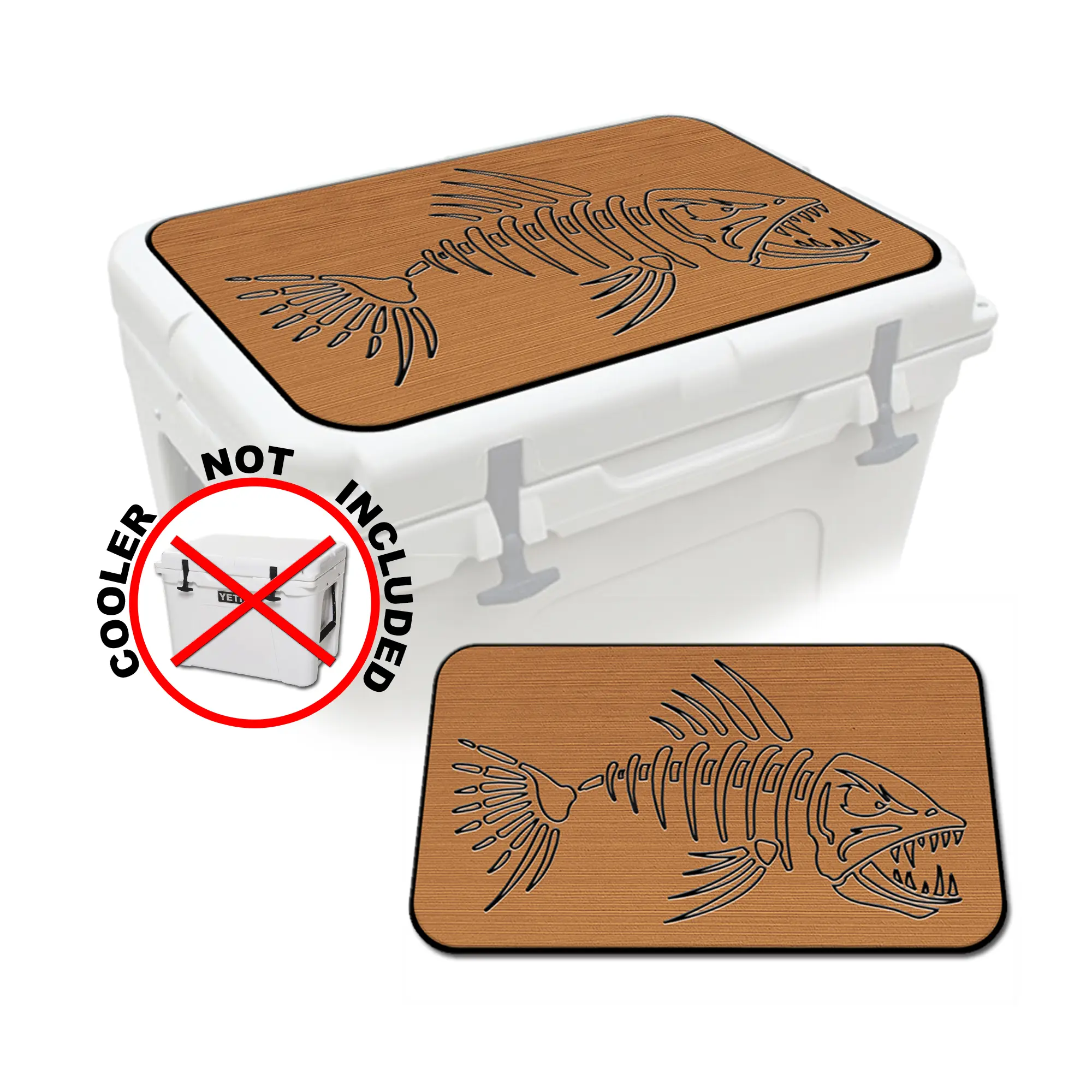 USATuff SeaDek Cooler Pad — BONEFISH in Mocha/Black | FITS YETI Tundra 65 QT Cooler (COOLER NOT INCLUDED—PAD ONLY)