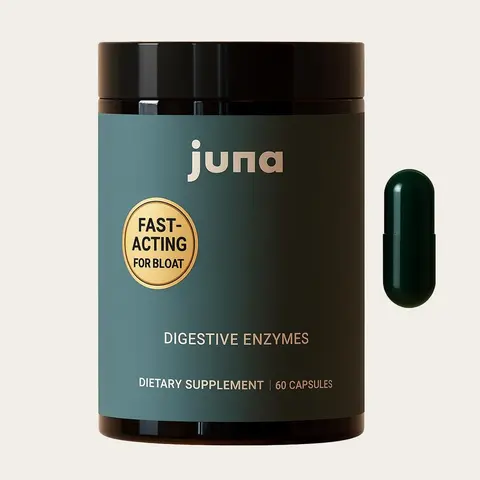 Juna Digestive Enzymes Supplement with Spore-Based Probiotics, Enzymes, and herbs for Healthy Digestion and Debloat