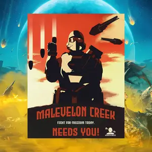 Helldivers 2 Malevelon Creek Needs You Propaganda Poster - Gaming Posters - Helldivers 2 Merch - No Frame