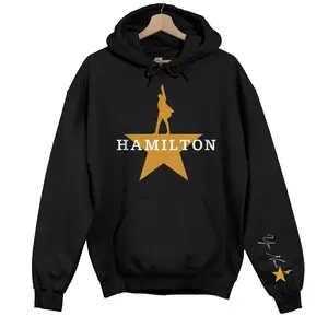 Hamilton Merch - Custom Musical Hamilton Hoodies, Personalized Name on Sleeve Hamilton Theatre Sweatshirt, Gifts for Hamilton