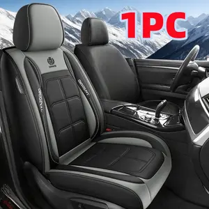seat cushion 1PC Car Seat Cover Soft Comfortable PU Leather Water Resistant Wear Resistant Front Only Single Piece Full Enclosing Seat Protection Cover Dust Proof Durable All Seasons