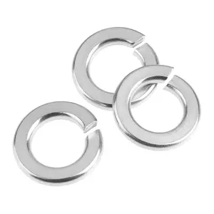 50 count 1/4" Stainless Steel Split Lock Washers, 304 Stainless Steel 18-8 Spring Lock Washers for Screws