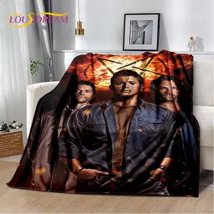 3D SPN Supernatural Sign Dean Sam Blanket,Soft Throw Blanket for Home Bedroom Bed Sofa Picnic Travel Office Cover Child Gift