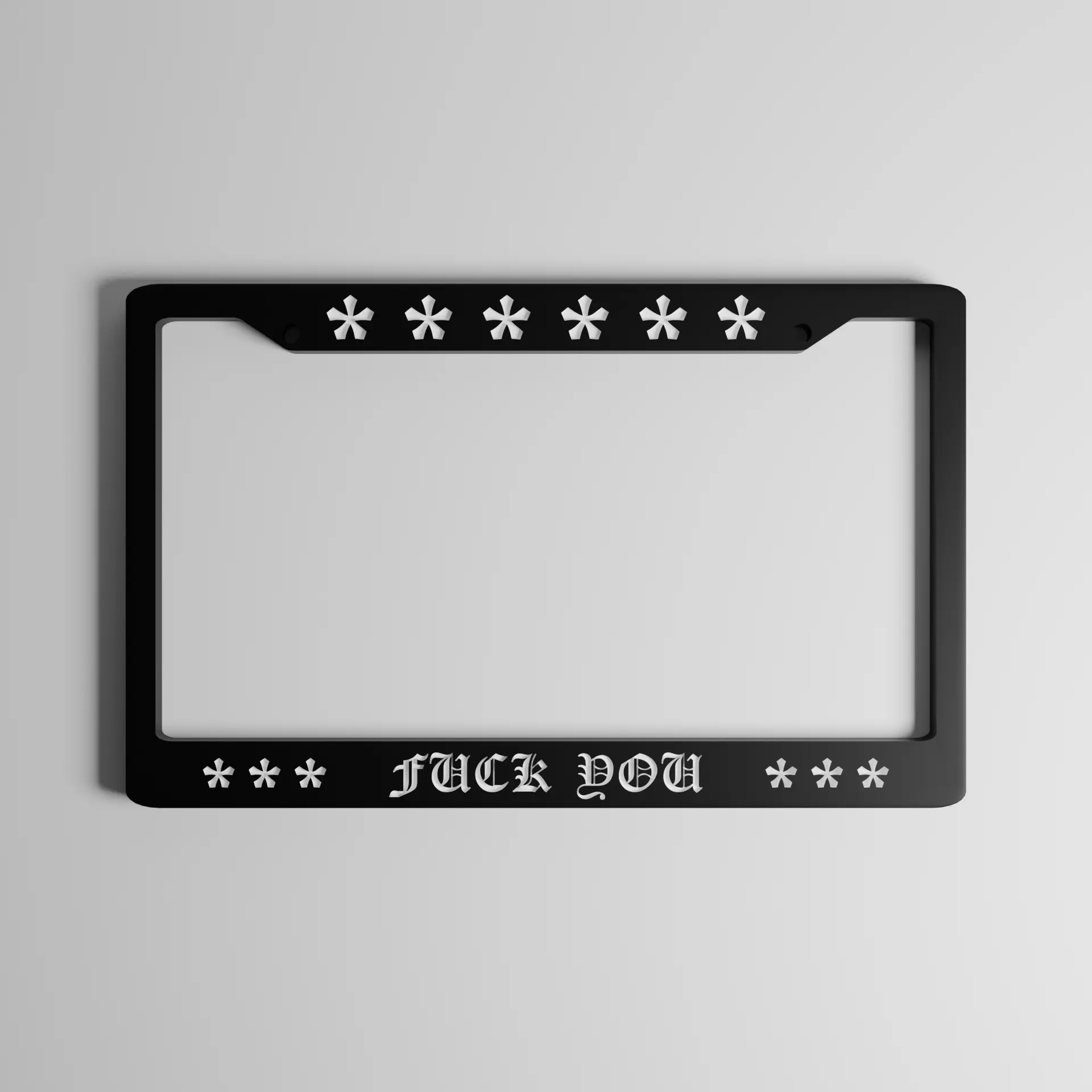 Not_Chrome License Plate Frame for Cars Hearts Only