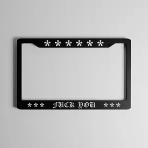 Not_Chrome License Plate Frame for Cars Hearts Only