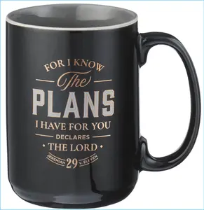 Mug - The Plans Black Ceramic Coffee Mug - Jeremiah 29:11