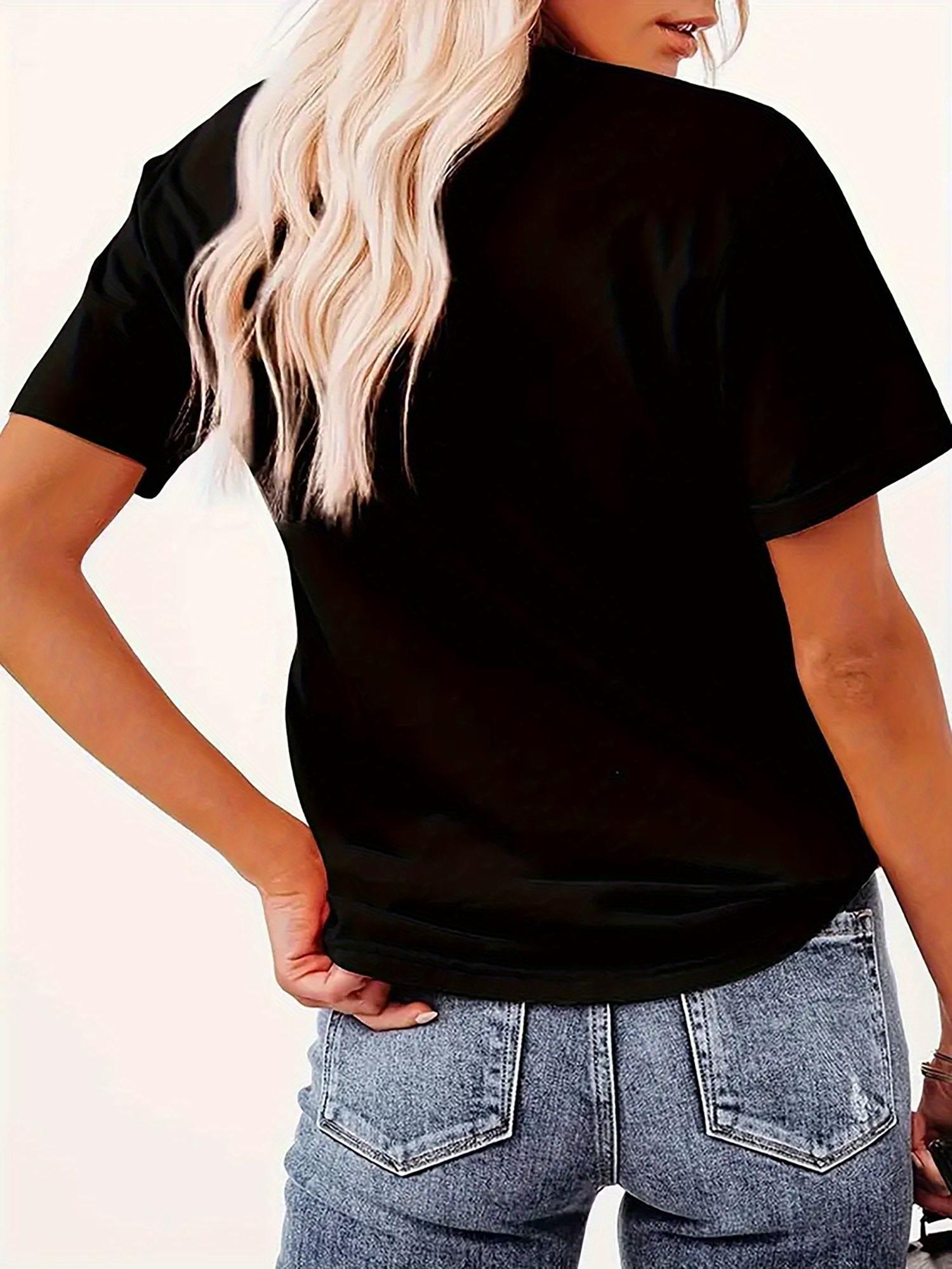 Women's 50th Birthday T-Shirt - Sparkly Rhinestone-Style Number 50 & "It's My Birthday" Print with Name/Year Personalization Option - Round Neck Short Sleeve Party Outfit for Milestone Celebrations (Black, Machine Washable)