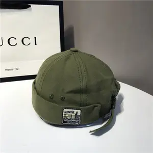 Adult Hat for Women, Autumn and Winter Vintage Brimless Melon Hat, Korean Style Versatile Landlord Hat, Men's Sailor Hipster Hat