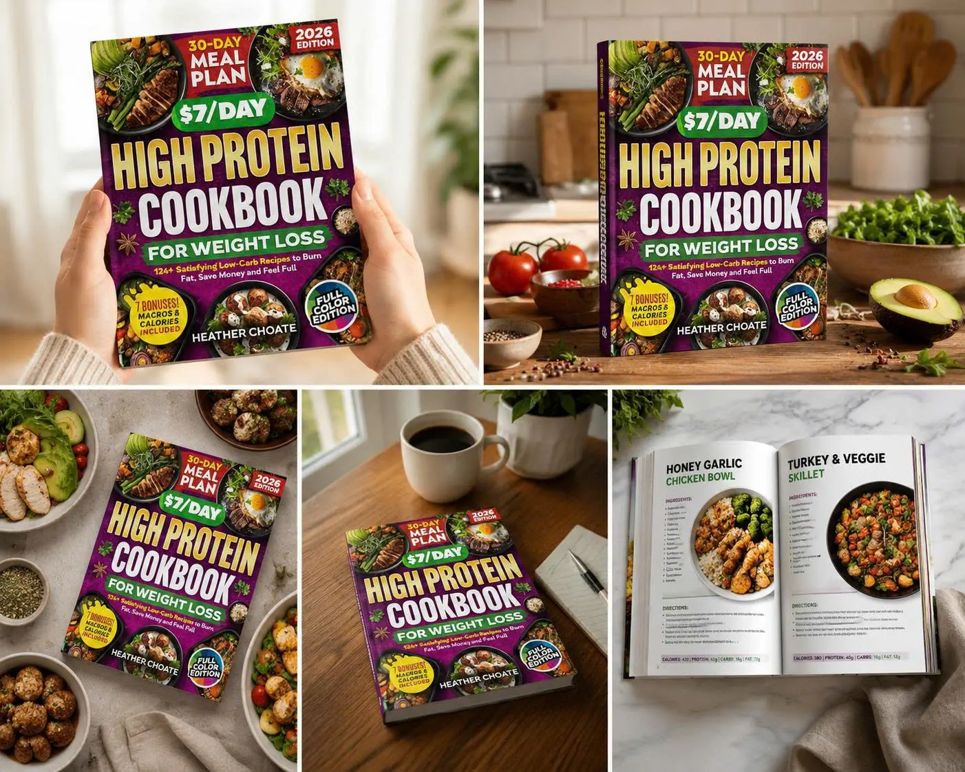 $7/Day High Protein Cookbook: Simple Homemade Recipes, Budget-Friendly Meal Ideas, Easy Weekly Food Planning Guide for Family Dinners