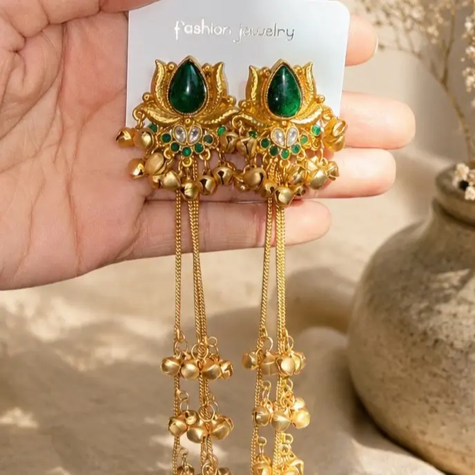 Handmade Kashmiri Earrings for Women, Traditional Ethnic Jewelry for Festive Occasions