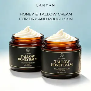 [Buy 1 get 1 free]Tallow and Honey Balm - 100% Grass Fed Beef Tallow for All Skin Types | Face & Body Moisturizer | Natural Lotion, Unscented, 2 FL. oz. Hydrating