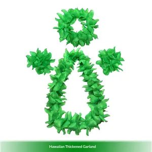 New Hawaiian Wreath Bracelet Thickened Set Imitation Petals Colorful Flag Colors Christmas Decoration Flower